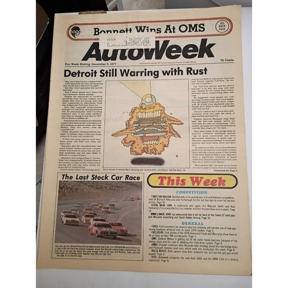 AutoWeek Magazine - December 2, 1977